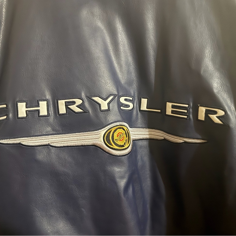 Chrysler Logo Navy and White Varsity Jacket - Picture 3 of 11